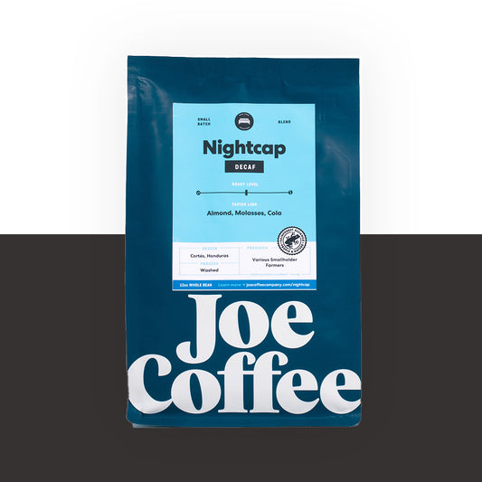 <p><strong>Nightcap Decaf</strong><br/>Our signature decaf, delivering full flavor without caffeine.</p>