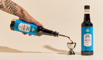 Ready to use Espresso bottle being poured