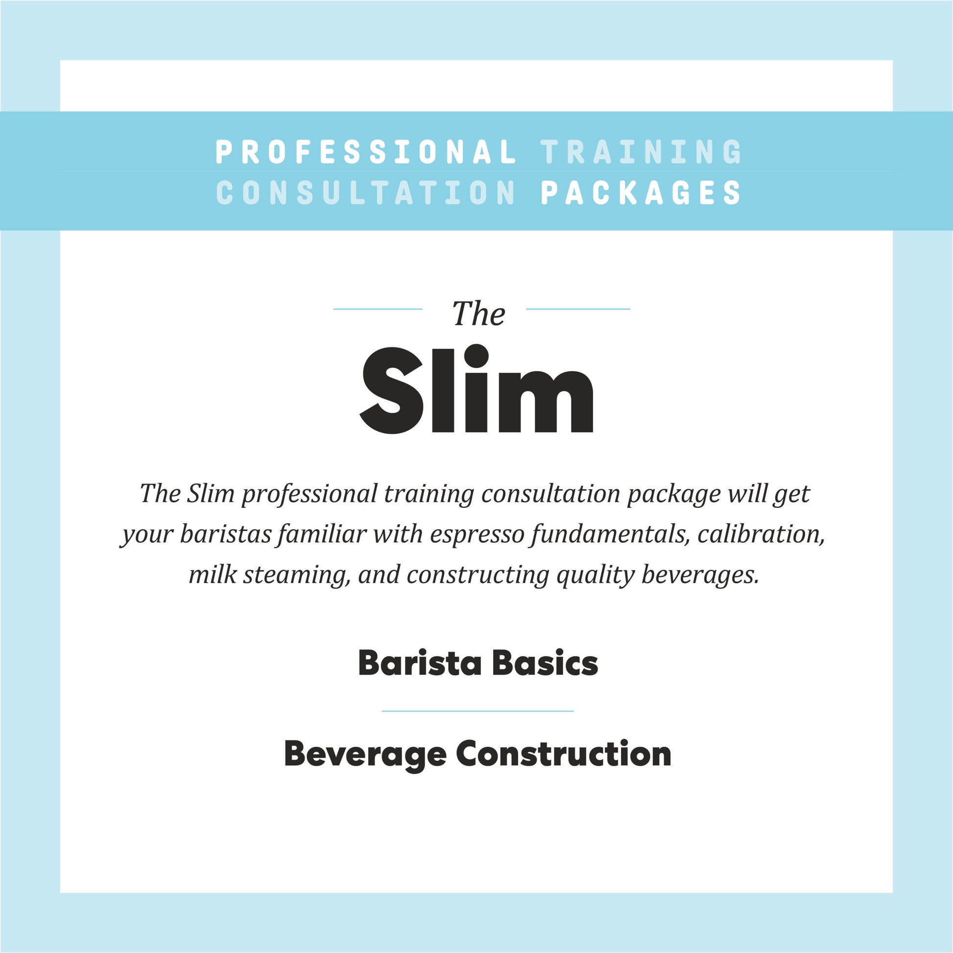 The Slim Professional Training Consultation