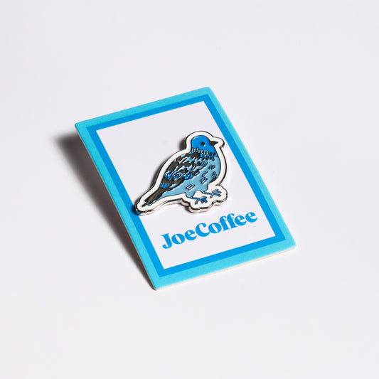 Pigeon enamel pin