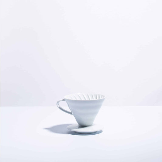 white ceramic v60